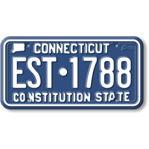 Imán de Placa de Licencia Connecticut 1.9" x 3.8"