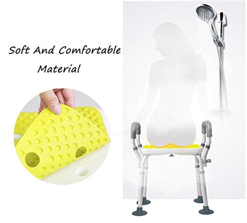 Nivok Bath Stools,Old Man Shower Bathing Chair Seat Non-Slip Bath Stool Old Multi-Function Bathroom Bath Bench Aluminum Alloy-Load-Bea150Kg #TOP2