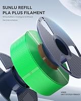 SUNLU PLA+ Filament Refill 1.75mm 4KG, PLA Plus 3D Drucker Filament Bündel, No-Spule Filament PLA Refill for Reusable Spulen Compatible Bambu Lab Drucker, Transparent Rot/Blau/Orange/Grün 1KG/Rolle – Ansicht 3