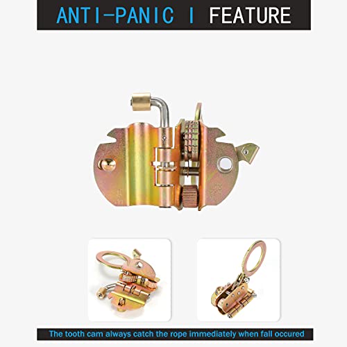 Image of Fall Protection Rope Grab,Fall Arrester, Used with 5 /8 inch Lifeline Rope, for Construction, Climbing, Comply to ANSI /OSHA