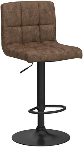 Miniatura 18 de Finnhomy Juego de 2 taburetes de bar dorados de tela de terciopelo, taburetes de bar giratorios con reposapiés y respaldo grueso en forma de L, Base