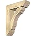 Ekena Millwork BKT0604X20X24OLY06RDF Olympic Slat Rough Sawn Bracket w/Offset Brace, Douglas Fir