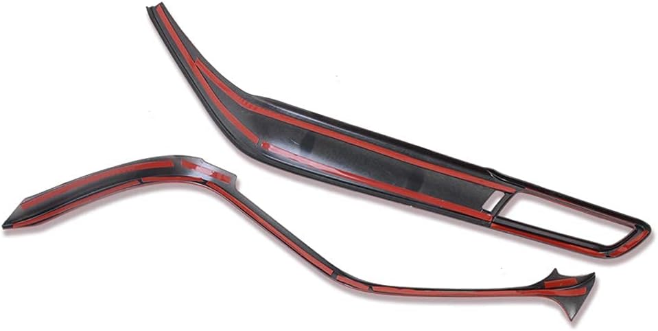 Kadore for 2018-2022 2023 2024 Toyota Camry Interior Center Console Strips Cover Trim Molding Red Accessories LHD 2-pc
