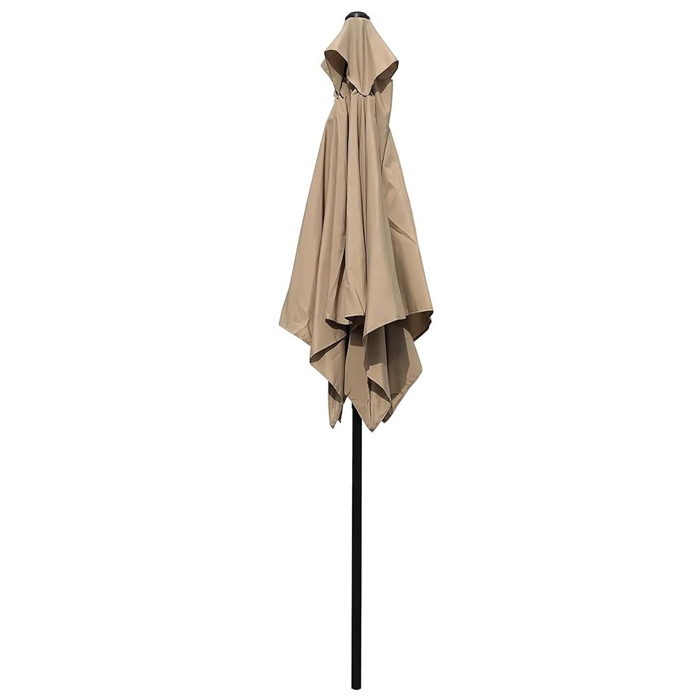 Prostokątny Parasol Przeciwsłoneczny 200 X 300 Cm, Parasol Ogrodowy Z Nachylenia, Korbą Ręczną Do Podwórko, Taras I Przy Basen(Brown)