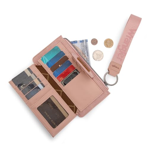 X Wrangler Wristlet Wallet for Women RFID Blocking Bifold Wallets Card Cases & Money Organizers Clutch Wallets with Coin Purse