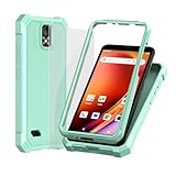 Ailiber Case for HotPepper Panca, Hot Pepper Panca Screen Protector, Dual Layer Protection, Shockproof Corners TPU Bumper, Rugged Silicone Heavy Duty Cell Phone Cover-Mint Green