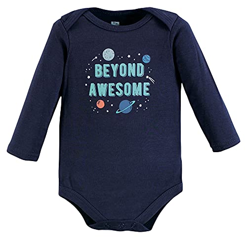 Image of Hudson Baby baby-boys Cotton Long-sleeve Bodysuits 5-pack