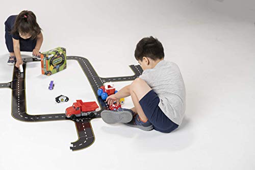 Image of The Original Toy Company Roads to Go! 24-Piece Toy Road Playset