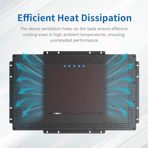 Image of 18.5 Inch Open Frame Touch Monitor, PCAP 10-Point Touch Industrial Touchscreen Monitor, with HDMI /VGA /DVI Interface, Active Matrix TFT LCD,LED Backlight, with VESA Mount
