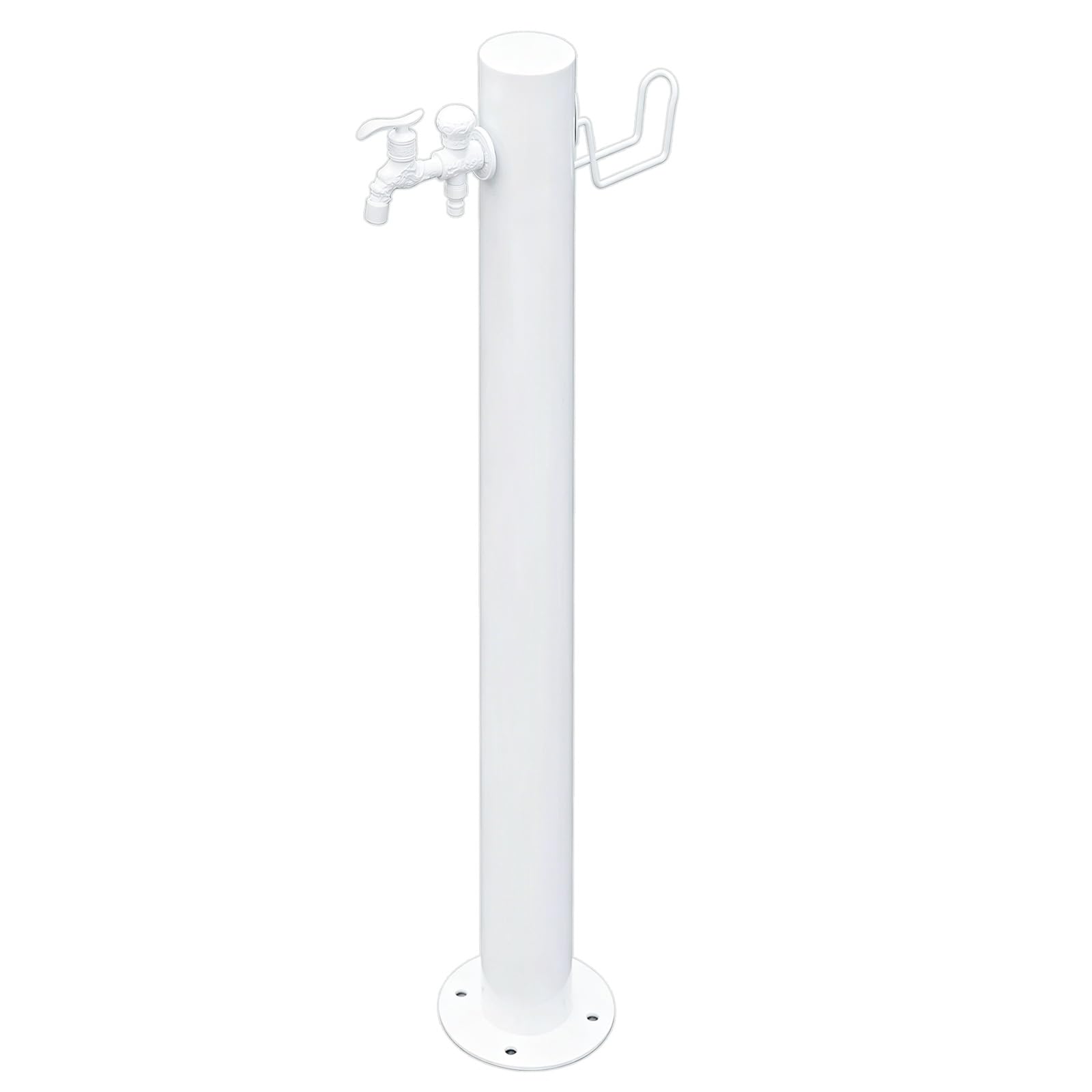 Wuxtokv One Color Garden Water Column, Outdoor Faucet 304 Stainless Steel Rustproof Anti Freeze, Dual Outlet Water Faucets, For Yard(86X5cm/34X2in)