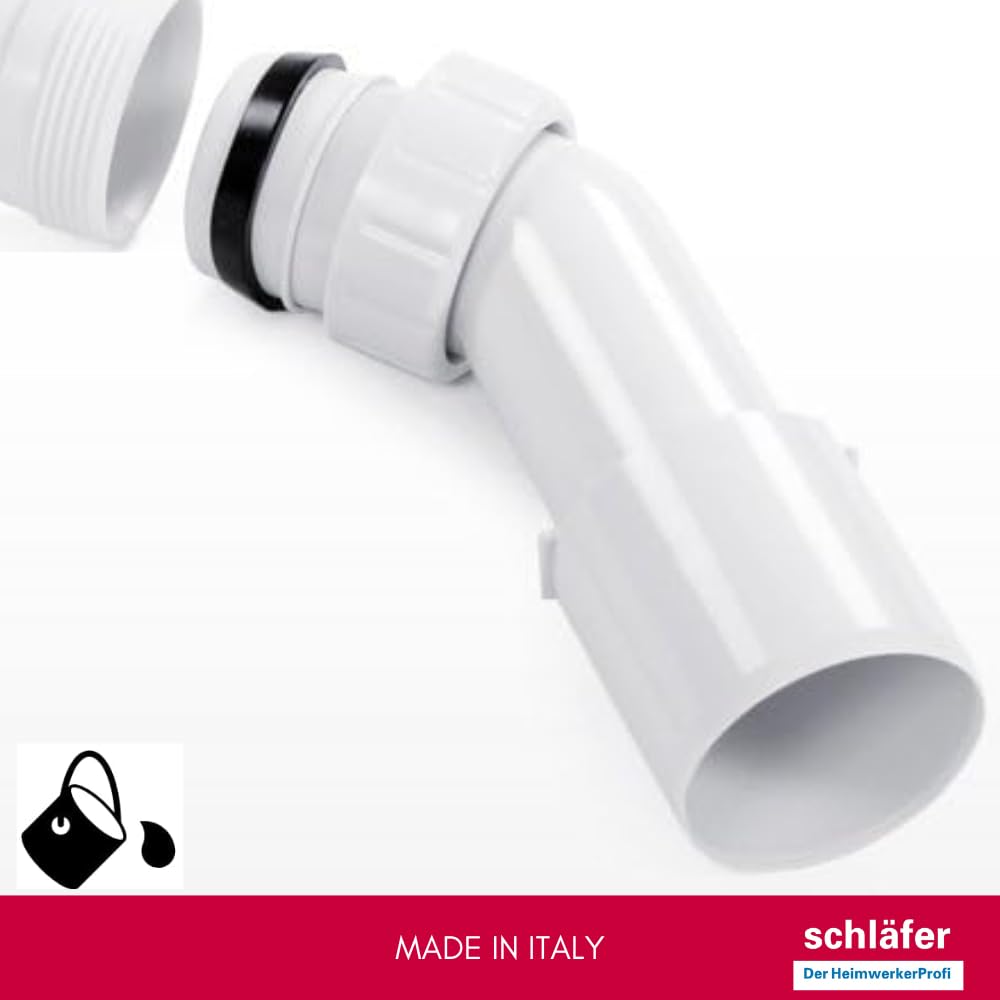 Schläfer 4397006 | Sifone Piatto Doccia Piletta di Scarico per Piatto Doccia Sifonata Ispezionabile, per foro doccia diam 90 mm, Tappo Coperchio Cromato Tubo di scarico diam 40/50 mm