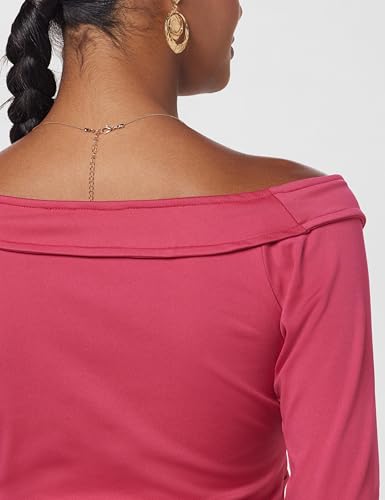 Image of Athena Lifestyle Fuchsia Regular Sleeves Solid Party Top