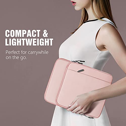 Timovo 13.3-14 Inch Laptop Sleeve Case Carrying Bag With Pockets For Surface Pro 9/8/X, Macbook Air 2022-2018, Macbook Pro M2 14" /13" M2/M1 Pro/M1 Max 14.2 2023-2021, Galaxy Tab S9+/S8+ 12.4",Pink #TOP6