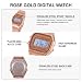 Imagen de Dilwe Reloj Electrónico 3 Colores Reloj Digital LED Correa de Acero Inoxidable Esfera Rectangular