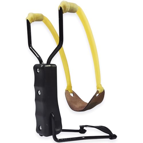 Atiradeira Estilingue Profissional Com Apoio De Braço Pulso Caça Camping Pesca (Preto)