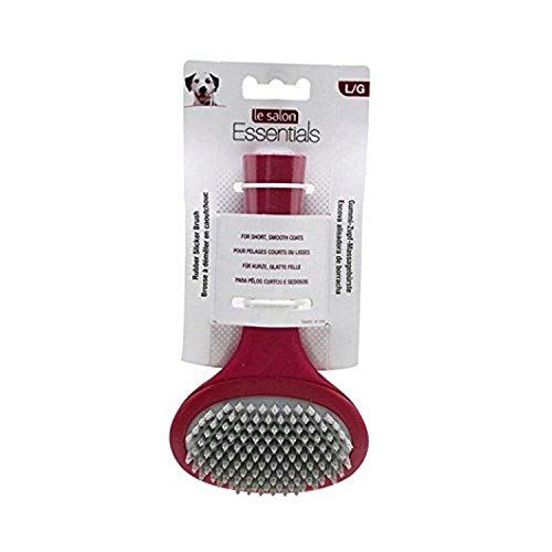 Le Salon Essentials Rubber Slicker Brush, Dog Grooming Brush, Large, 91244