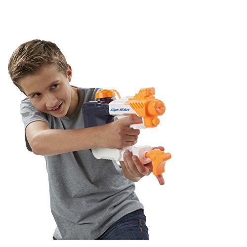 Brinquedo Lança Agua Nerf Super Soaker Squall Surge Hasbro Azul/Laranja/Branco