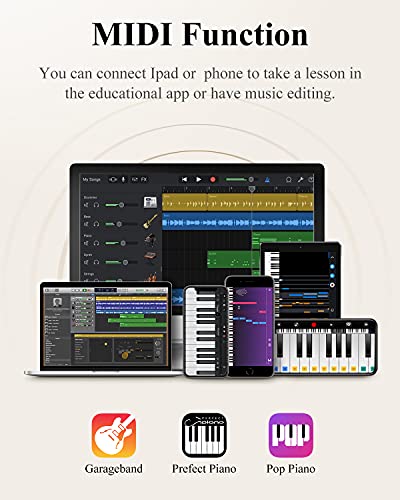 Eastar Piano Électroniques Pliable, Clavier Semi-lourd Pleine Taille 88 Touches, Bluetooth Numérique Clavier de Piano… - Les Beatles, Paul McCartney, John Lennon, RIngo Starr, George Harrison Eastar Piano Électroniques Pliable, Clavier Semi-lourd Pleine Taille 88 Touches, Bluetooth Numérique Clavier de Piano… – Image 7