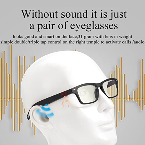 Smart Glasses, Sunglasses with Touch Voice Control Stereo Waterproof Wireless Sunglasses for Driving and Running (Anti-Blue Light) - Image 3