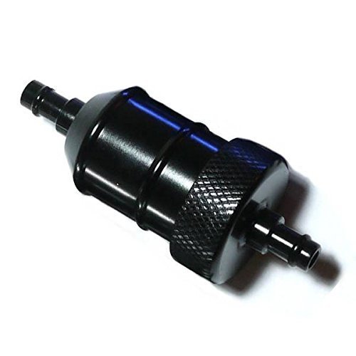 Yosoo Alluminio Inline Fuel Gas Filtro benzina 1/4 6mm per Bike Quad (blu) (Black)