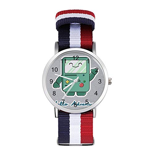 Adventure Time Hello BMO Spielekonsole Blau Freizeit Armband Uhren Geflochtene Uhr mit Skala