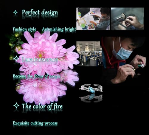 Image of Y2K Accessories Jewelry AAA Grade Multicolor Cubic Zircon Ring 7 Stone Irregular Cocktail Silver Ring Princess Ring Girls Fashion Jewelry Gifts for Women Lava Texture Rings Band Rings