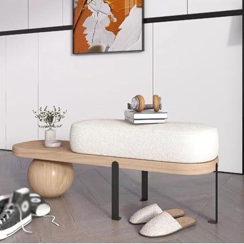 Banco de entrada moderno y banco de madera para pasillo o dormitorio de 100cm 4
