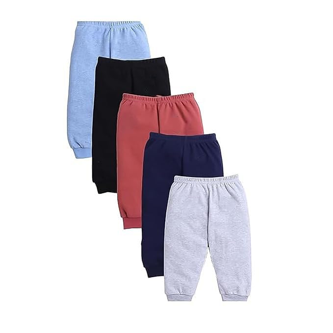 Image of Unisex Cotton Track Pants, Lowers, Pajama for Kids Infants & Toddler - Lowers /Joggers for Boys and Girls Pajama Pants Bottom Combo 5