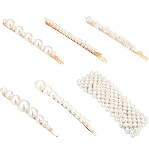 Yaomiao 9 Pieces Artificial Pearl Bridal Hairpins Bride Hair Barrette Wedding Bridesmaid Hair Clips Accessories for Women