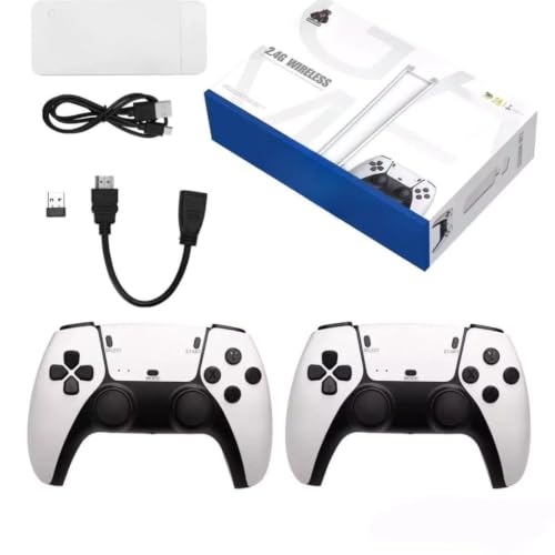 Image of RetroGoods 4K HD Retro Video Game Console Stick with Dual Wireless Controllers, Plug and Play TV Gaming System, Portable Entertainment Device with Classic, for Kids and Adults,