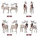 DUSVALLY Set of 2 Resin Reindeer Figurines Elk Christmas Sculpture Deer Statue for Home Decor, Tabletop Christmas Ornaments for Living Room Bedroom Bookshelf Desktop