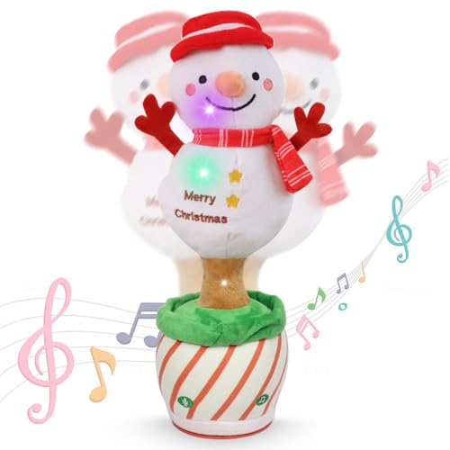JOKILY Giocattolo di danza di Babbo Natale, giocattolo di Natale, giocattolo decorativo di Natale, regalo elettronico per bambola di peluche interattivo, regalo di peluche (B)