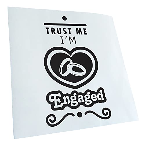 Kiwistar - Autocollant - Trust me, im Engaged - noir mat - G24 - Pour voitures, vélos, véhicules, motos, cyclomoteurs, tuning, vitres arrière