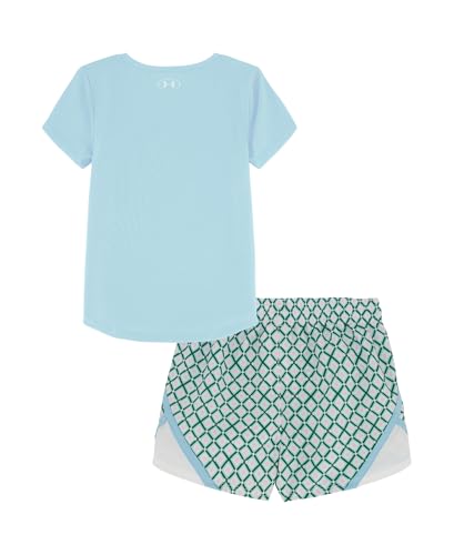 Image of Under Armour Girl's 2-piece Short Sleeve Tee and Shorts Set, Lightweight and Comfortable