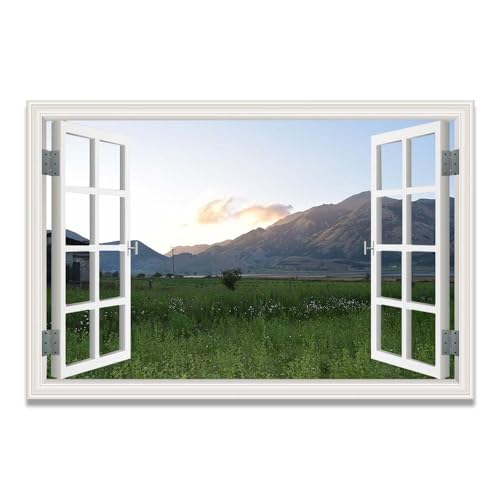 Ventana falsa en lienzo de 20x30cm para iluminar habitaciones oscuras y sin vistas