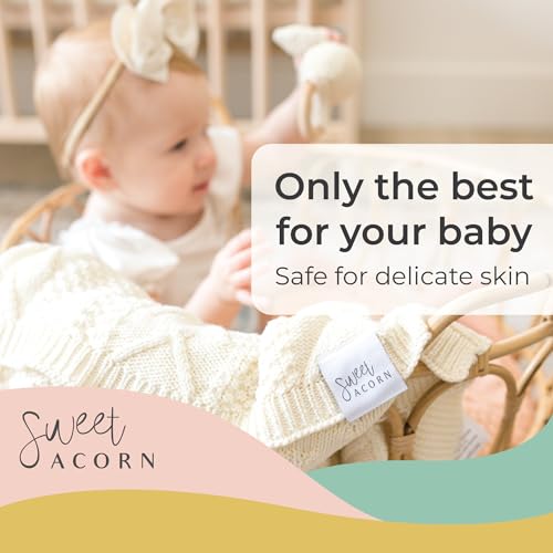 Image of Knit Baby Blanket in Elegant Pattern, Organic Cotton Blankets for Crib or Stroller, Receiving Blankets - Salt White