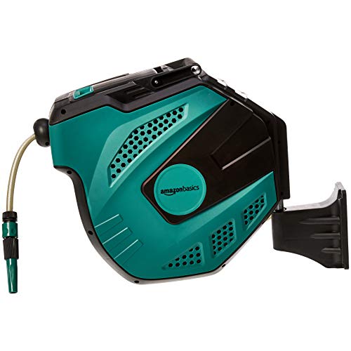 Amazon Basics Auto-Rewindable Wall-Mounted Reel with Hose, 35 m