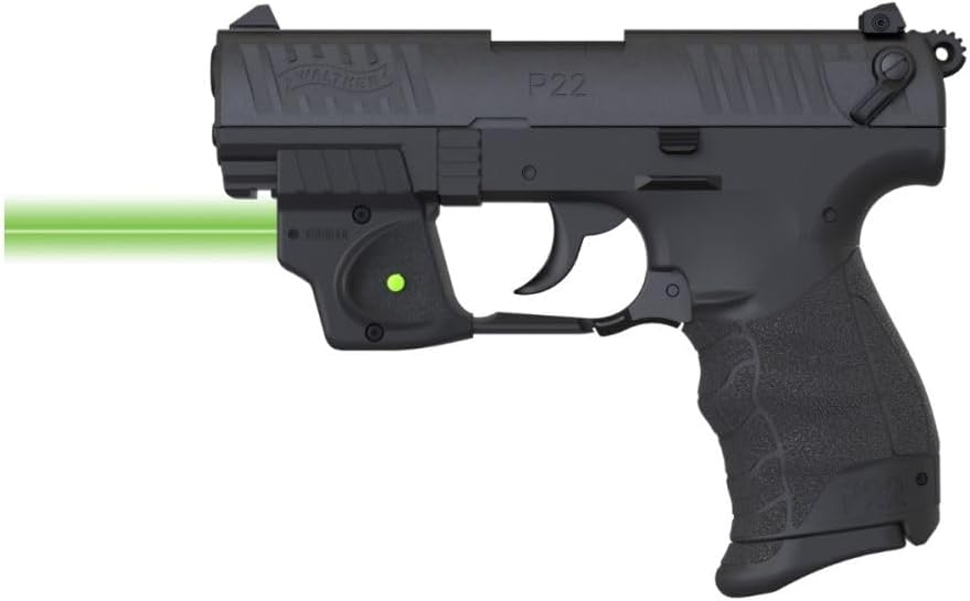Viridian E Series Green Laser Sight, Custom Gun Fits, Railed or Non-Railed Pistols, Class 3R Green Laser Sight, 5mW Output