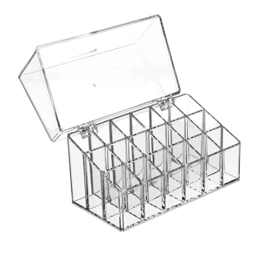 TIDTALEO 1pieza Organizador de Cosméticos Grande con Compartimentos y Tapa Caja Múltiple para Almacenamiento de Maquillaje y Lipsticks Diseño Ligero y Práctico para Baño y Tocador