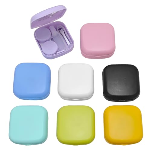 DGHEGDUI Set di Custodia per Lenti A Contatto da 8 Pezzi, Set di Accessori per Occhiali, Dispositivo di Archiviazione per Lenti A Contatto, tra Cui Pinzette, Ventosa E Specchio (8 Colori).