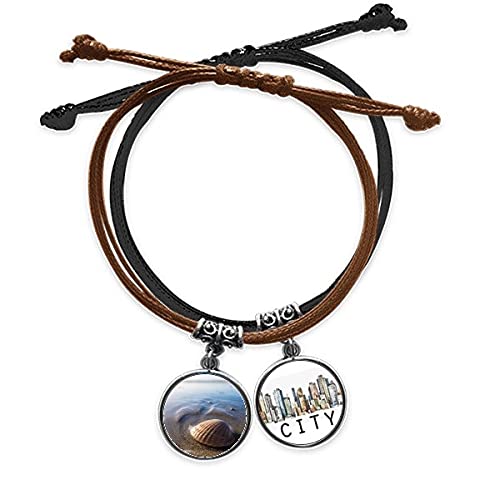 Bracelet cuir Sidi résistant et authentique chaîne de main l'eau de mer
