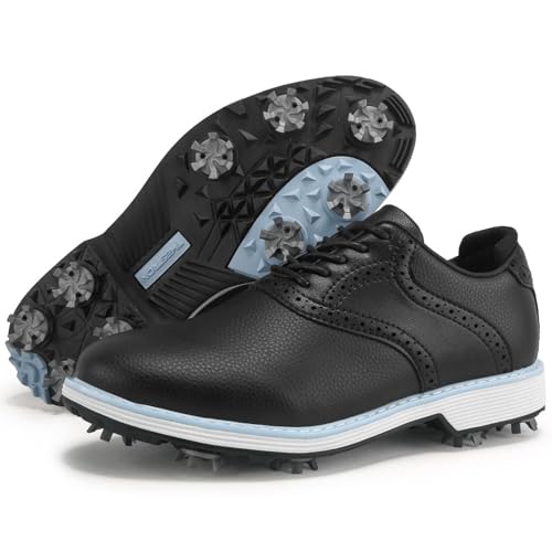 Zapatos de golf para mujer impermeables y transpirables con clavos antideslizantes para el campo
