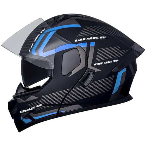 SanQing Blue Modular Motocross Helmet