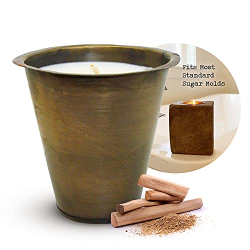 The Rustic House | Sugar Mold Insert Soy Candles Sugar Mold Candle Insert For Wooden Candle Holder| Scented Candles Sugar Mold House Decor, 3Oz (Teakwood) #TOP6
