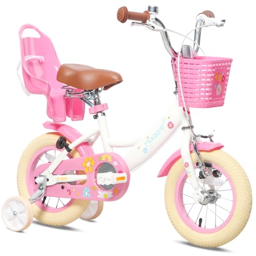 Glerc 12 Pouces vélo Enfant âge 1 2 3 4 Ans Fille vélo Style Princesse avec siège de poupée &...