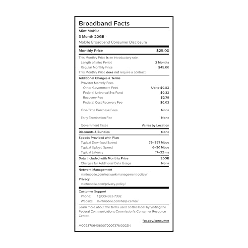 Image of $25 /mo. Mint Mobile Phone Plan with 20GB of 5G-4G LTE Data + Unlimited Talk & Text for 3 Months (3-in-1 SIM Card)