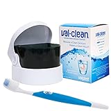 Valplast Flexible Denture Care Package ~ 12 Months Val-Clean Sachets, Sonic Cleaner, Silicone Brush (Blue Brush)