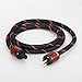 HiFi Audiophile Power Cord 125V 15A,Hi End Braided Sleeve Amplifier Power Cord,Audio AC Power Cable with US Plug (4.9FT/1.5M)