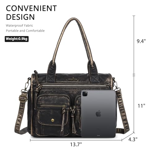 Bolso Satchel Hobo de Cuero Suave para Mujer Angel Kiss miniatura 4