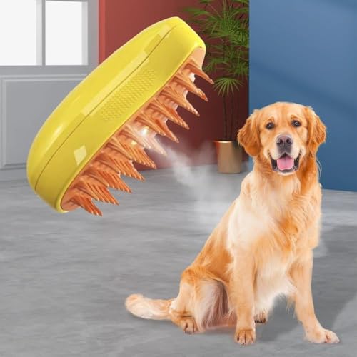 Escova Para Gatos A Vapor 3 Em 1 Pente Autolimpante Vaporizador Pente de Remoção de Pelos Cães E Gat